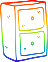 rainbow gradient line drawing of a cartoon stationary draws png