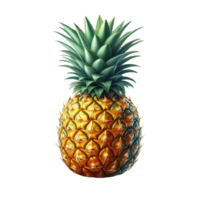 Pineapple fruit isolated on transparent background png