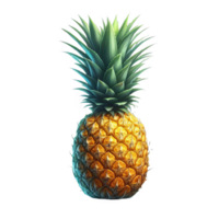 Pineapple fruit isolated on transparent background png