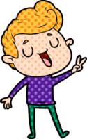 hombre feliz de dibujos animados png