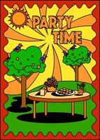 party time design llustration for background, banner, poster, flyer, template, design, etc vector