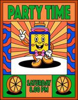 party time design llustration for background, banner, poster, flyer, template, design, etc vector