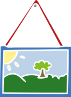 hand drawn cartoon doodle of a picture in frame png