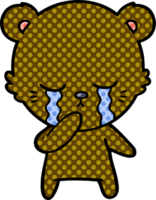 crying cartoon bear png