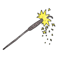 hand textured cartoon sparkler png