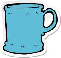 sticker of a cartoon mug png