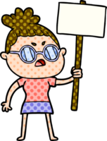 Cartoon genervte Frau png