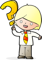 cartoon boy with question png