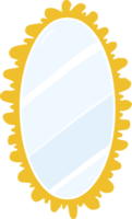 miroir de dessin animé de style plat couleur png
