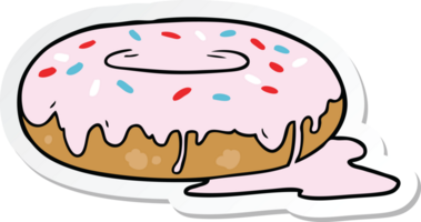 sticker of a cartoon donut png