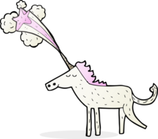 unicornio mágico de dibujos animados png