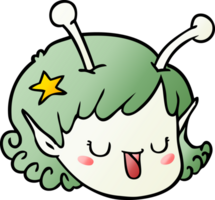 cartoon alien space girl face png