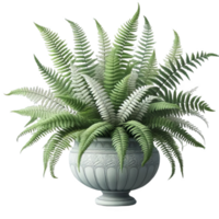 Boston fern nephrolepis exultate isolated on transparent background png