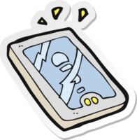 sticker of a cartoon tablet device png