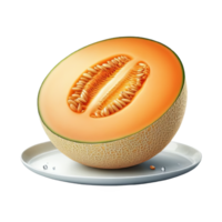 Cantaloupe isolated on transparent background png