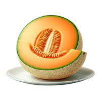 Cantaloupe isolated on transparent background png