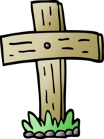 Gradient Illustration Karikatur Friedhof Kreuz png