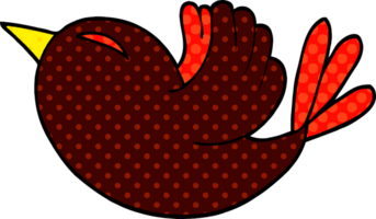 caricatura, garabato, pájaro rojo png