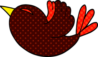 dessin animé doodle oiseau rouge png