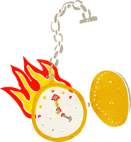 orologio fiammeggiante dei cartoni animati png