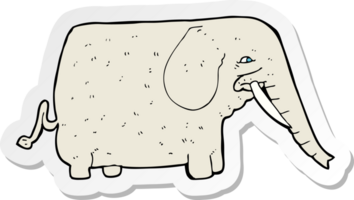 pegatina de un elefante grande de dibujos animados png