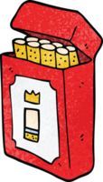 dessin animé doodle paquet de cigarettes png