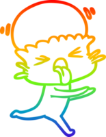 arcobaleno pendenza linea disegno di un' strano cartone animato alieno png