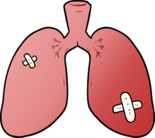 pulmões reparados dos desenhos animados png