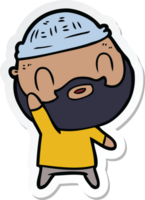 sticker of a cartoon bearded man png