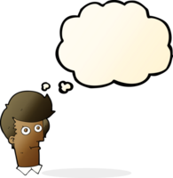 cartoon staring face with thought bubble png