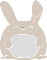 lapin de dessin animé de style plat couleur png