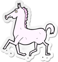 adesivo di un cavallo cartone animato png