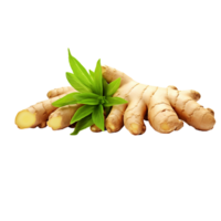 AI-Generated ginger root on transparent background png