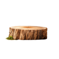 generated AI a tree stump on a transparent background png