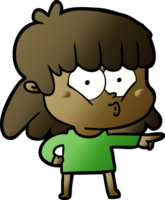 cartoon whistling girl png