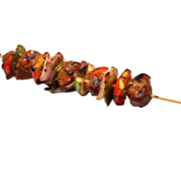 genererad ai en skewered kött på en pinne med grönsaker png