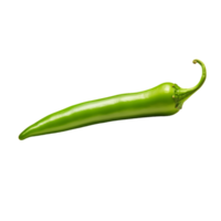 generated AI a green chili pepper on a transparent background png