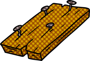 hand drawn cartoon doodle of nails in a board png