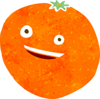 heureux dessin animé orange png