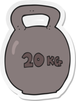 adesivo de um sino de chaleira de 20 kg de desenho animado png