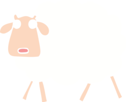 flat color style cartoon sheep png