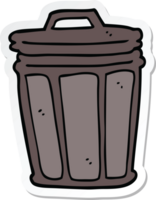 sticker of a cartoon trash can png