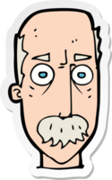 sticker of a cartoon man with mustache png