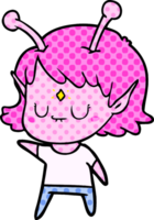 garota alienígena de desenho animado png