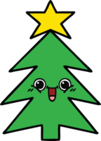 linda dibujos animados de un Navidad árbol png