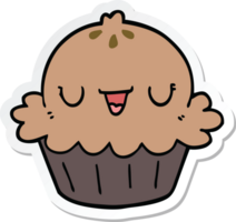 sticker of a cute cartoon pie png