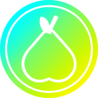 organic pear circular icon with cool gradient finish png