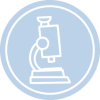 microscopio y diapositiva circular icono símbolo png