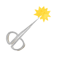 hand retro cartoon nail scissors png