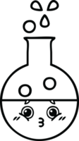 line drawing cartoon of a test tube png